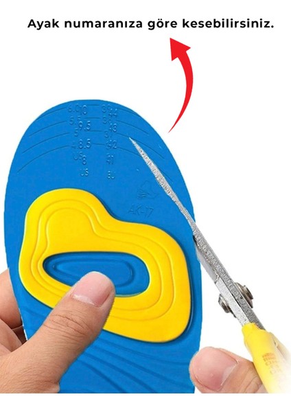 3D Silikon Darbe Emici Günlük Jel Tabanlık - Kesilebilir Topuk Metatarsal Destekli Günlük Tabanlık modelleri