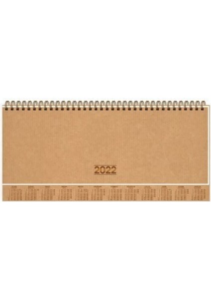 Aj-82 12X33,5 Haftalık Kraft Masa Ajandası Spiralli