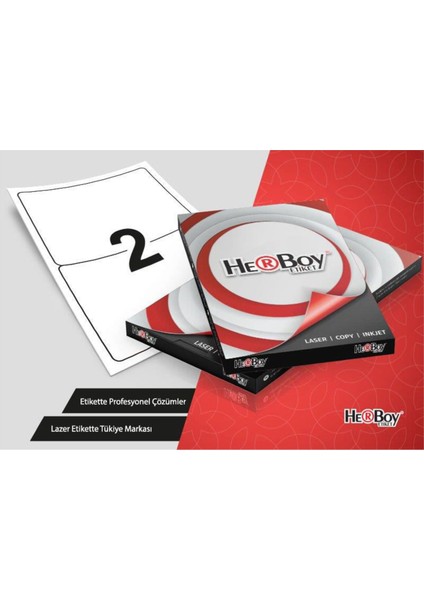 10 Paket HB-1002 199.6 x 143.5 mm Lazer Etiket 100LÜ