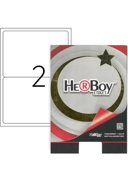 10 Paket HB-1002 199.6 x 143.5 mm Lazer Etiket 100LÜ
