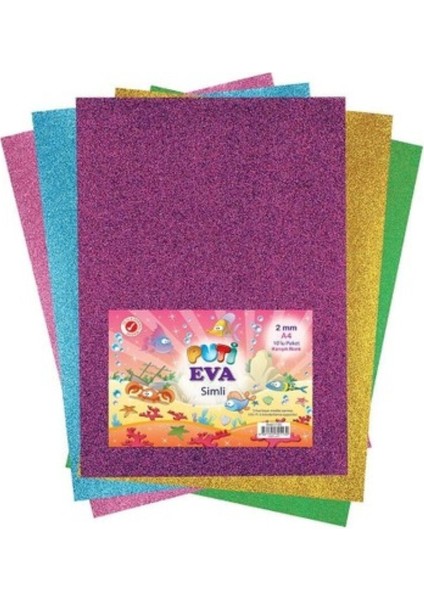 Simli Eva A4 Karışık 10 Lu Paket