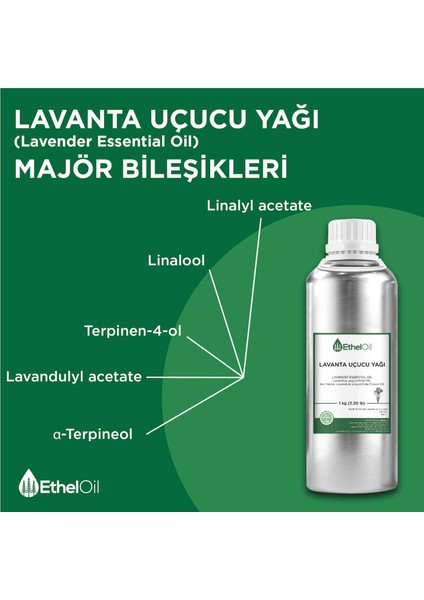 Lavanta(Lavender) Uçucu Yağı - Etheloil - 1 KG - Saf ve Doğal Uçucu Yağ - Üretici Firma