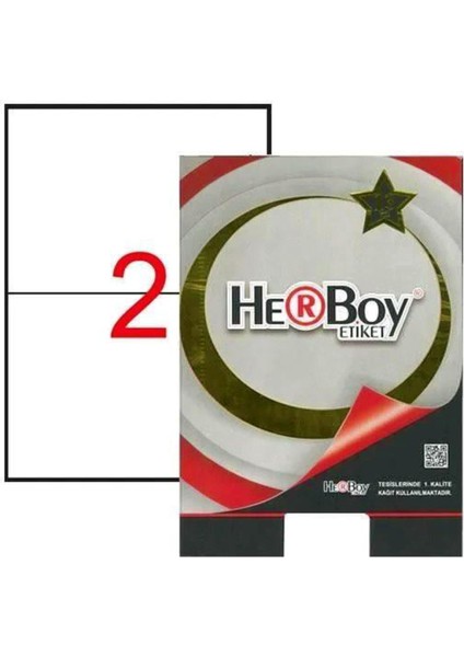 15 Paket HB-1102 210 x 148,5 mm Lazer Etiket 100LÜ