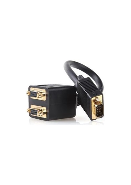 DK-HD-AVGAX2VGA VGA Erkek - 2 x VGA Dısı Coklayıcı (Altın Uclu)