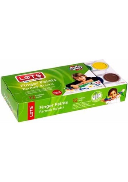 15 Adet 12 Renk x 25 ml Parmak Boya