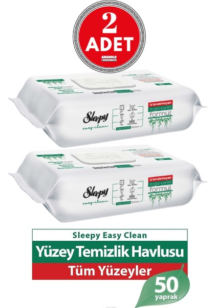 Easy Clean Yüzey Temizlik Havlusu 50'li x 2