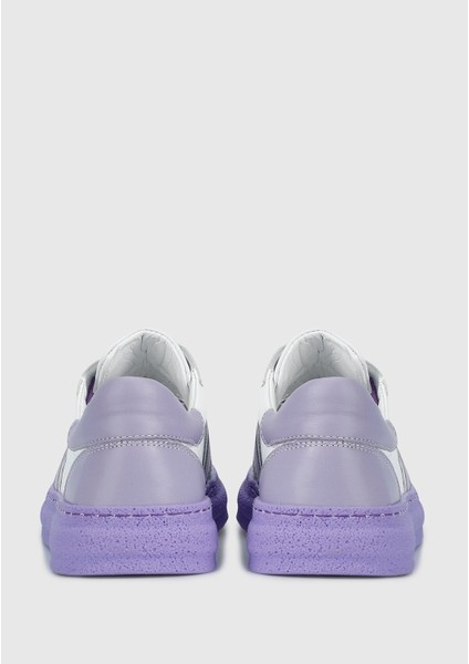 Lila Deri Kadın Sneaker