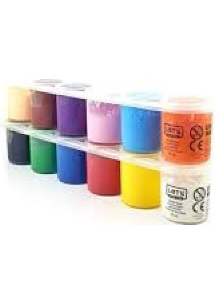 15 Adet 12 Renk x 25 ml Parmak Boya