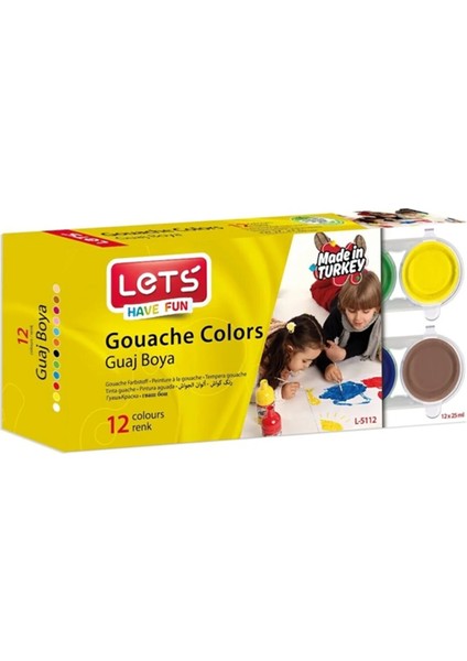 10 Adet 12 Renk x 25 ml Guaj Boya