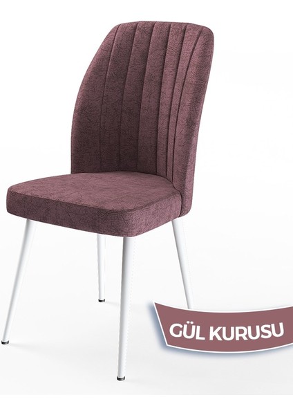 Concept Mun Serisi, 80X132 Açılabilir Mdf Beyaz Mermer Desen Mutfak Masası Takımı 6 Sandalye modelleri