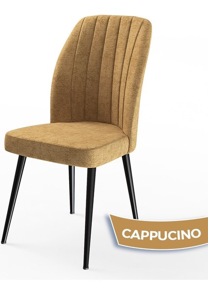 Concept Mun Serisi, 80X132 Açılabilir Mdf Siyah Mermer Desen Mutfak Masası Takımı 4 Sandalye