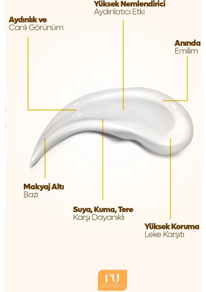 50SPF Leke Karşıtı Nemlendiricili Yüksek Korumalı Nıacınamıde Tüm Ciltler İçin Güneş Kremi 100 ml RU8946 modelleri