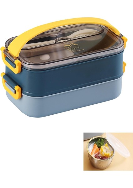 Bento Lunch Box Ofis-Okul Için Yeni Nesil Sefer Tası -Çorba Kaseli Model-Paslanmaz Çelik