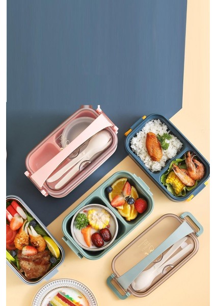 Bento Lunch Box Ofis-Okul Için Yeni Nesil Sefer Tası -Çorba Kaseli Model-Paslanmaz Çelik indirimleri