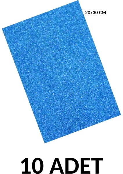 10 Adet A4 Simli Eva 20X30CM Mavi