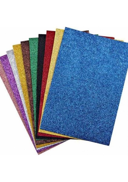 10 Adet A4 Simli Eva 20X30CM Mavi