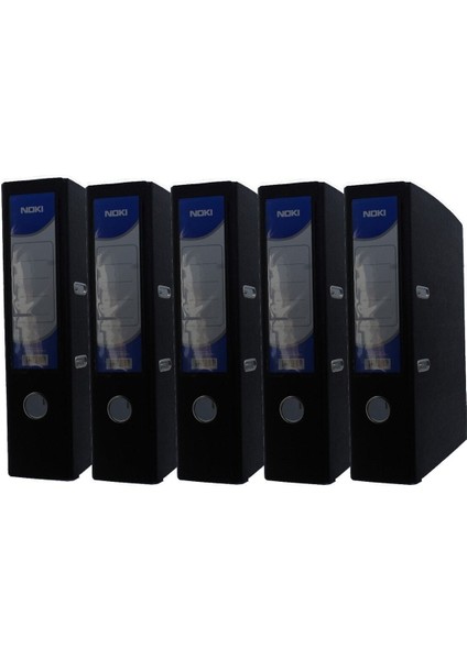 Geniş Plastik Klasör (56411-190) Siyah 5 Li Paket
