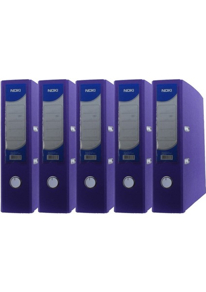 Geniş Plastik Klasör (56411-100) Mor 5 Li Paket