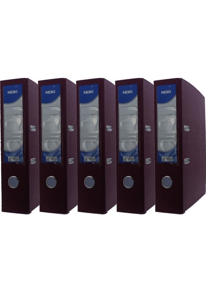 Geniş Plastik Klasör (56411-090) Bordo 5 Li Paket