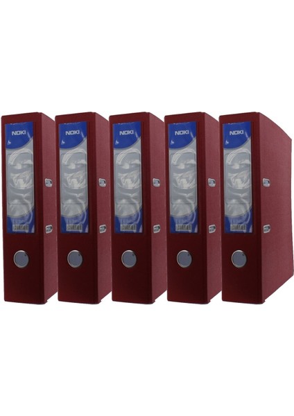Geniş Plastik Klasör (56411-080) Kırmızı 5 Li Paket