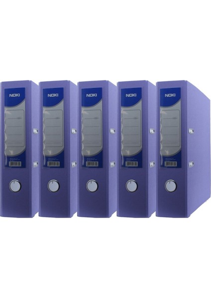 Geniş Plastik Klasör (56411-170) Lila 5 Li Paket