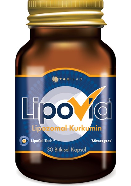 Lipovia Lipozomal Kurkumin 30 Bitkisel Kapsül