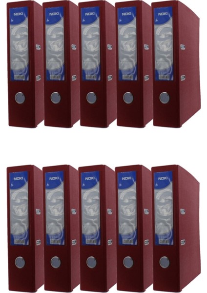 Geniş Plastik Klasör (56411-080) Kırmızı 10 Lu Paket