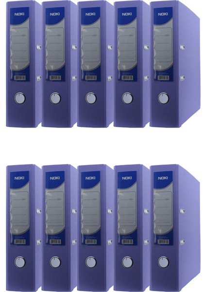 Geniş Plastik Klasör (56411-170) Lila 10 Lu Paket