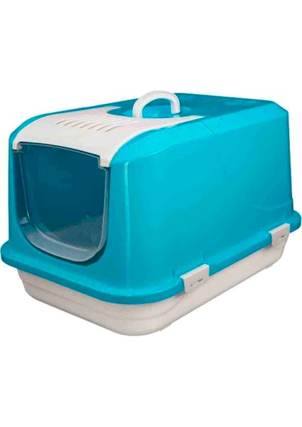 Amazon Kapalı Kedi Tuvaleti Mavi S