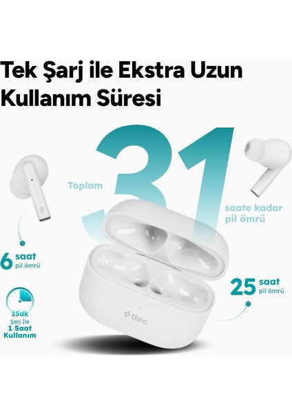 ttec AirBeat Tone TWS Bluetooth 5.1 Kablosuz Kulaklık