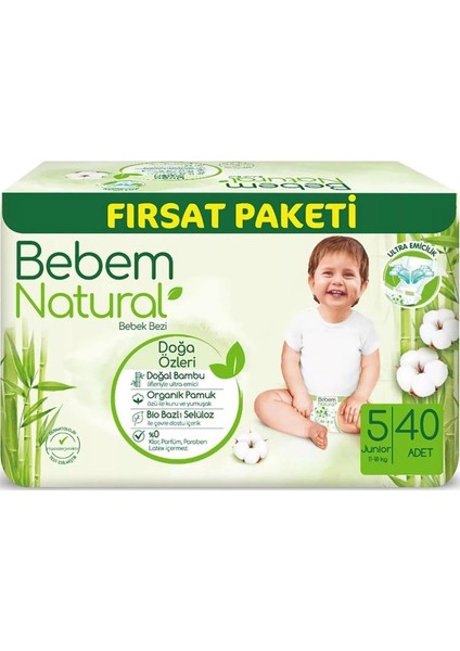 Bebek Bezi Fırsat Paketi 5 Beden 11-18 kg 40 Adet