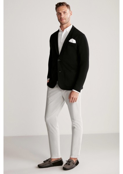 Siyah Giza Pamuk Triko Blazer Ceket fırsatları
