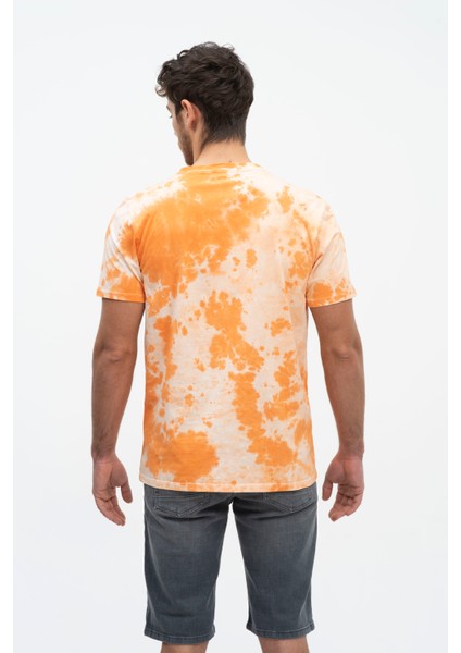 Orijinal Erkek T-Shirt Batik Turuncu modelleri
