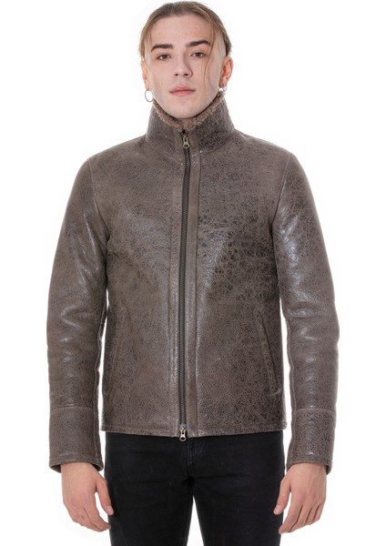 Erkek Kahverengi Kürklü Deri Ceket fiyatları