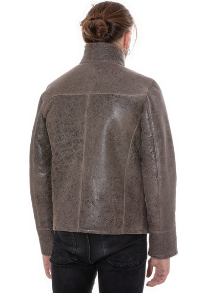 Erkek Kahverengi Kürklü Deri Ceket indirimleri