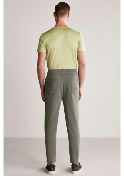 Bağcıklı Haki Slim Fit Triko Pantolon indirimleri