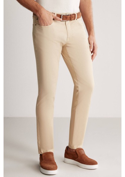 Slim Fit 5 Cep Kum Rengi Chino Pantolon