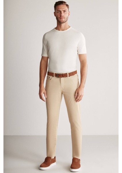 Slim Fit 5 Cep Kum Rengi Chino Pantolon