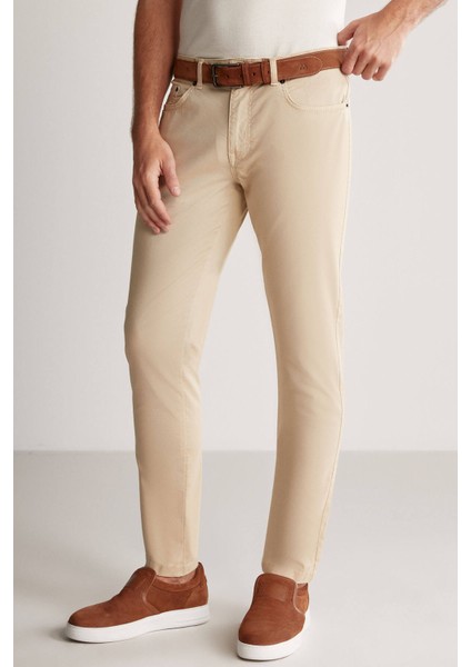 Slim Fit 5 Cep Kum Rengi Chino Pantolon