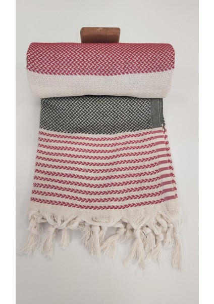 Etehometex Çavuş Peştemal Yeşil-Kırmızı 8696474231208