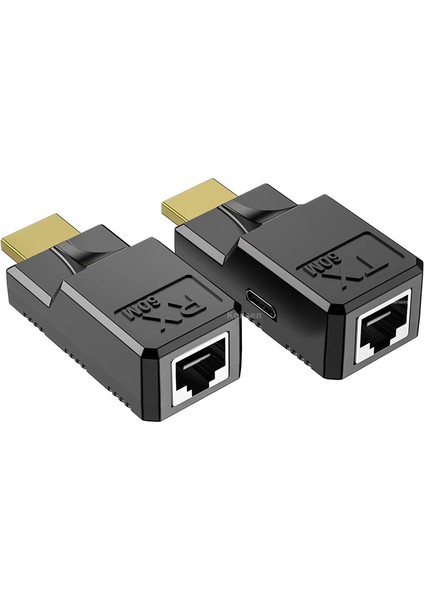 4952 HDMI RJ45 Cat5 6 Extender Uzatıcı Güç Destekli Uzatma Aparatı Adaptör