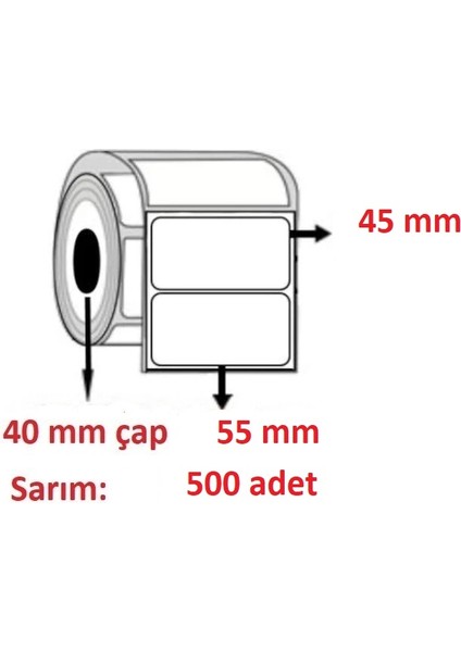 45X55 Kuşeetiket( 500LÜ )