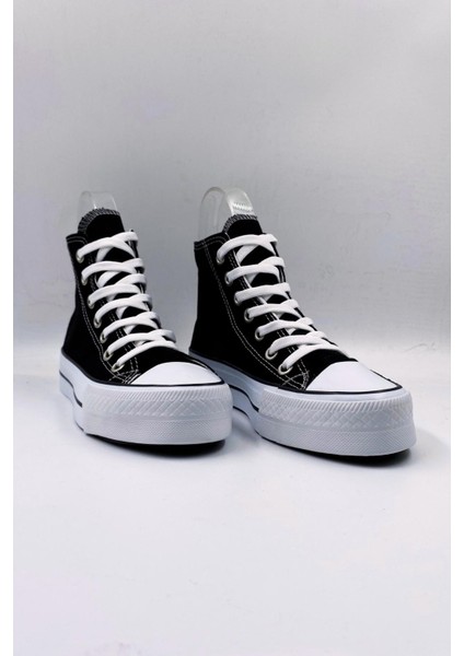 Skystride Kalın Tabanlı Siyah Boğazlı Uzun Keten Spor Ayakkabı fiyatları