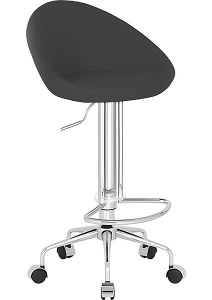 Sembol Küçük Tekerlekli Dekoratif Bar Sandalyesi