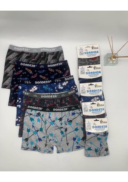 Erkek Çocuk Boxer 3 Adet Karışık Renk