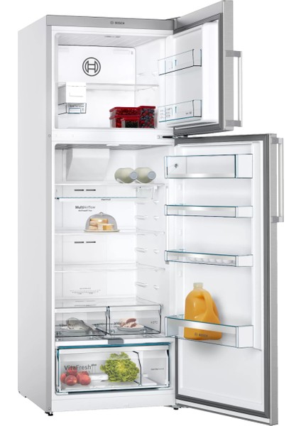 KDN56AIF0N Serie 6 Üstten Donduruculu Buzdolabı 193 x 70 cm Kolay Temizlenebilir Inox