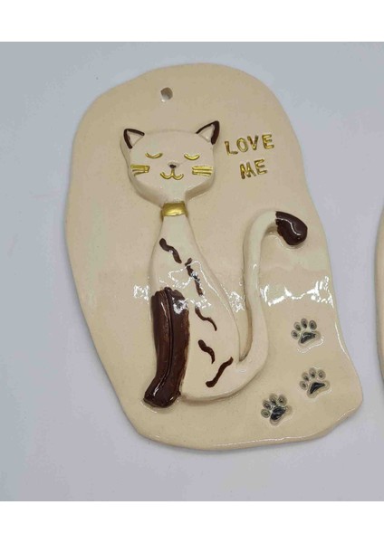 Kedi Duvar Pano, Duvar Dekor,kapı Süsü El Yapımı Seramik modelleri
