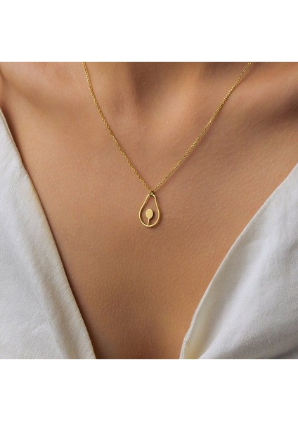 925 Ayar Gümüş Avakado Kolye