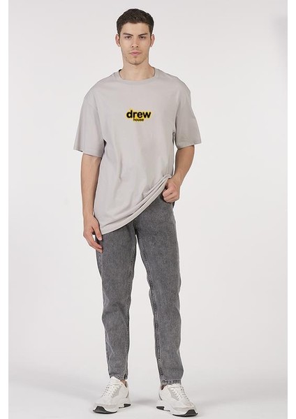 Oversize T-Shirt Drew Gri modelleri