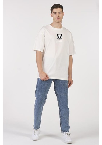 Oversize T-Shirt Pure Panda Ekru fiyatları